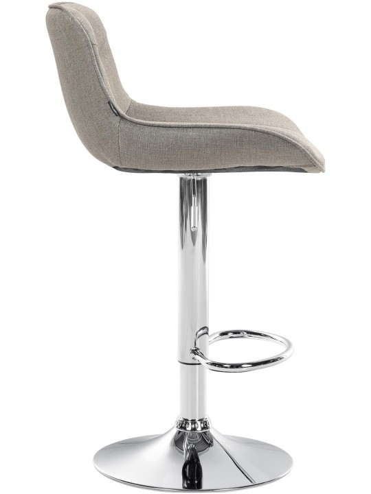 Set van 2 barkrukken Vonore stof chroom, taupe