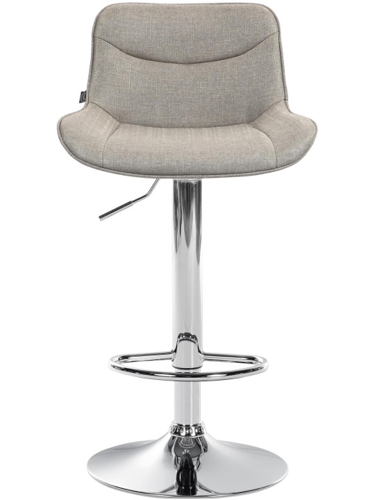 Set van 2 barkrukken Vonore stof chroom, taupe