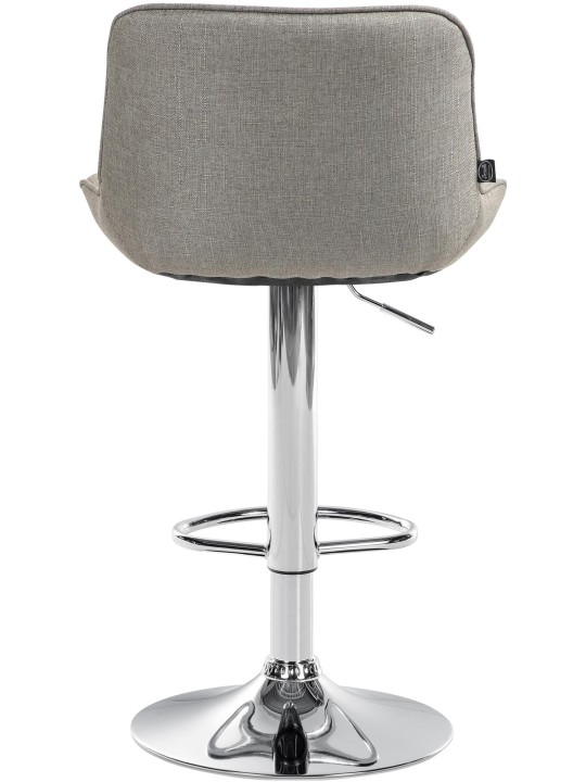 Set van 2 barkrukken Vonore stof chroom, taupe