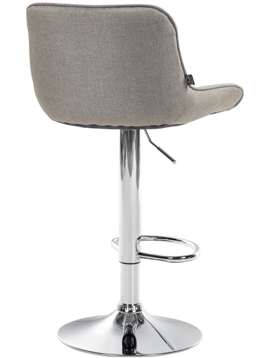 Set van 2 barkrukken Vonore stof chroom, taupe