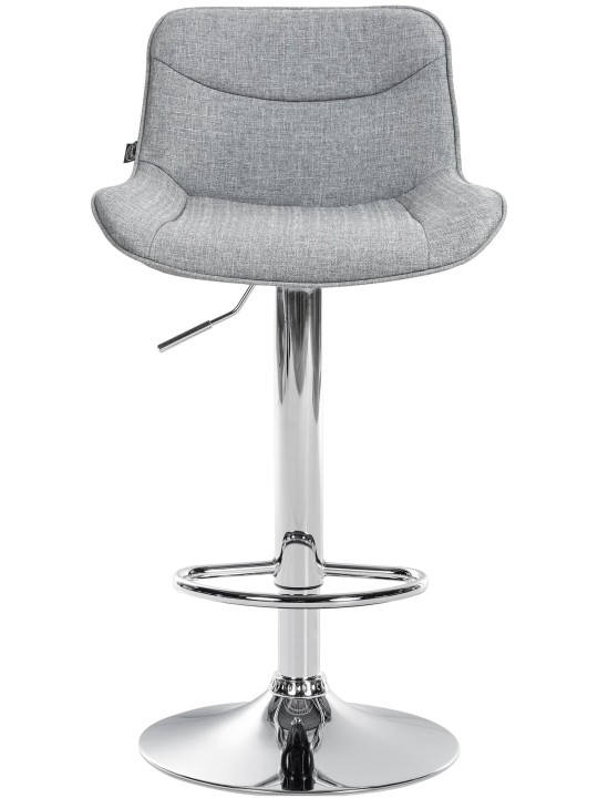 Set van 2 barkrukken Vonore stof chroom, grijs