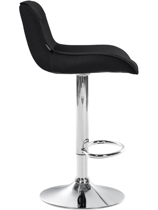 Set van 2 barkrukken Vonore stof chroom, zwart