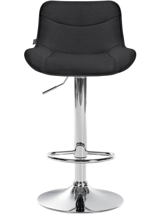 Set van 2 barkrukken Vonore stof chroom, zwart