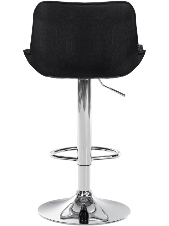 Set van 2 barkrukken Vonore stof chroom, zwart