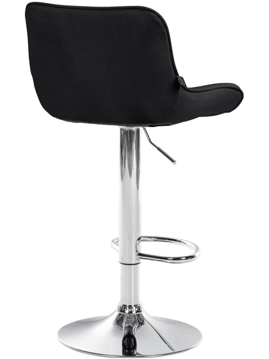 Set van 2 barkrukken Vonore stof chroom, zwart