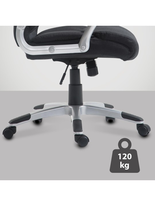 Bureaustoel Texas V2 stof, zwart