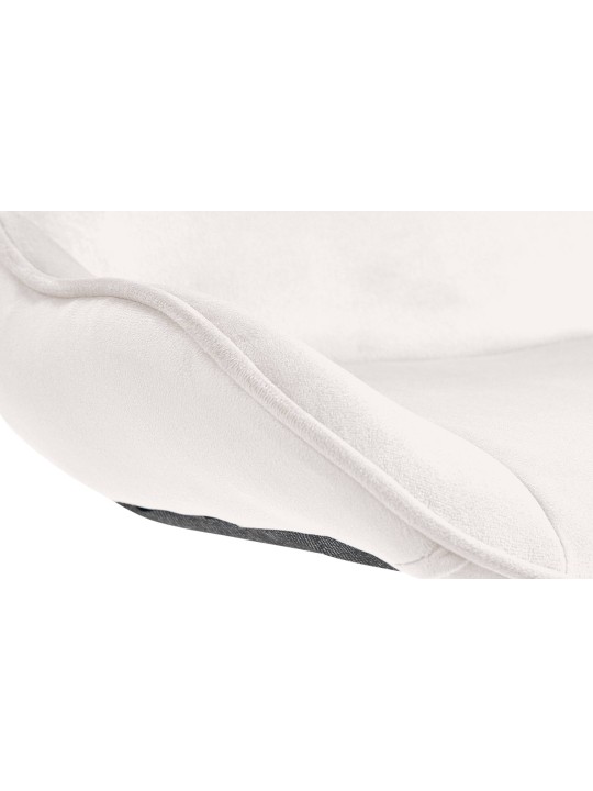 Set van 2 barkrukken Vonore fluweel chroom, crème