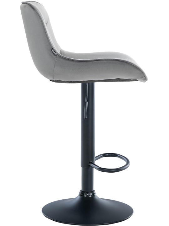 Set van 2 barkrukken Vonore fluweel, grijs