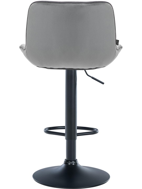 Set van 2 barkrukken Vonore fluweel, grijs