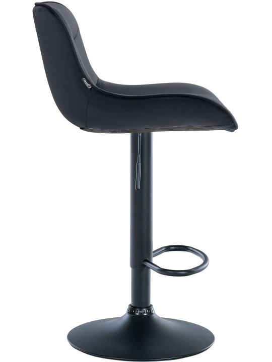 Set van 2 barkrukken Vonore fluweel, zwart