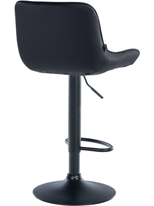 Set van 2 barkrukken Vonore fluweel, zwart