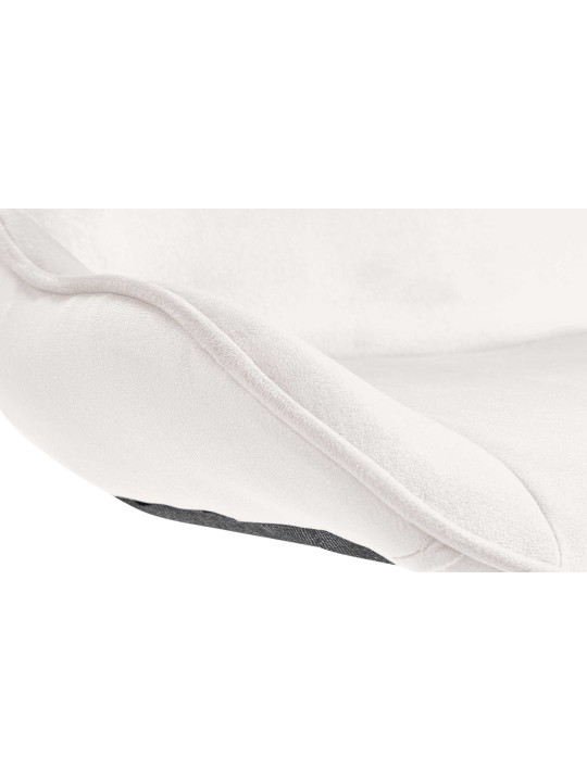 Set van 2 barkrukken Vonore fluweel, crème