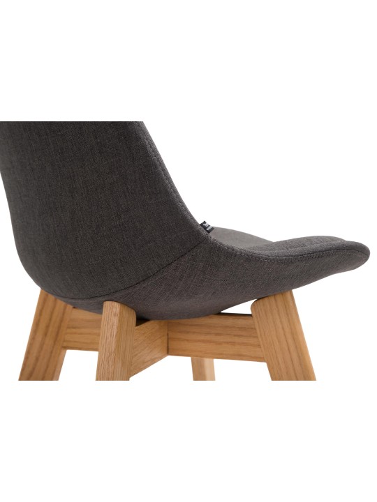 Barkruk Cannes stof Natura, donkergrijs