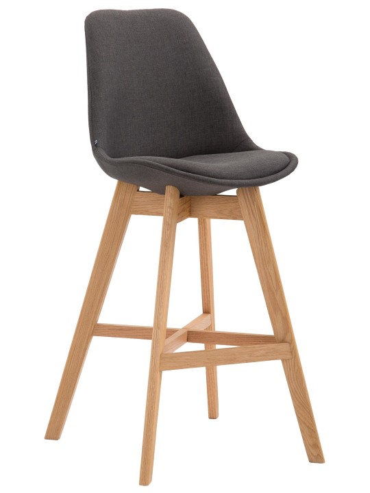 Barkruk Cannes stof Natura, donkergrijs