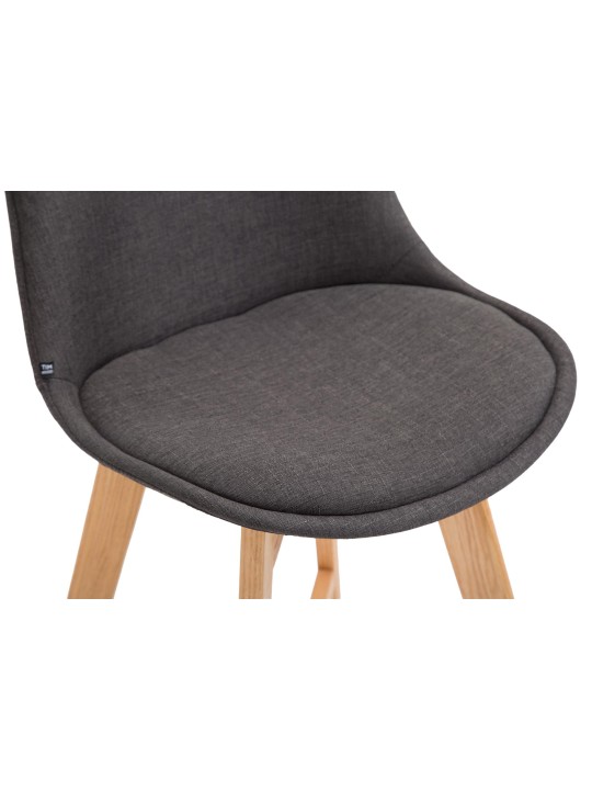 Barkruk Cannes stof Natura, donkergrijs