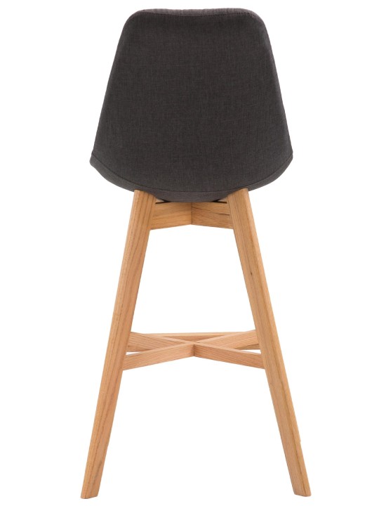 Barkruk Cannes stof Natura, donkergrijs