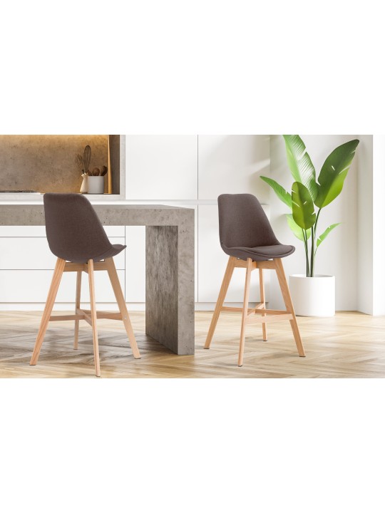 Barkruk Cannes stof Natura, bruin