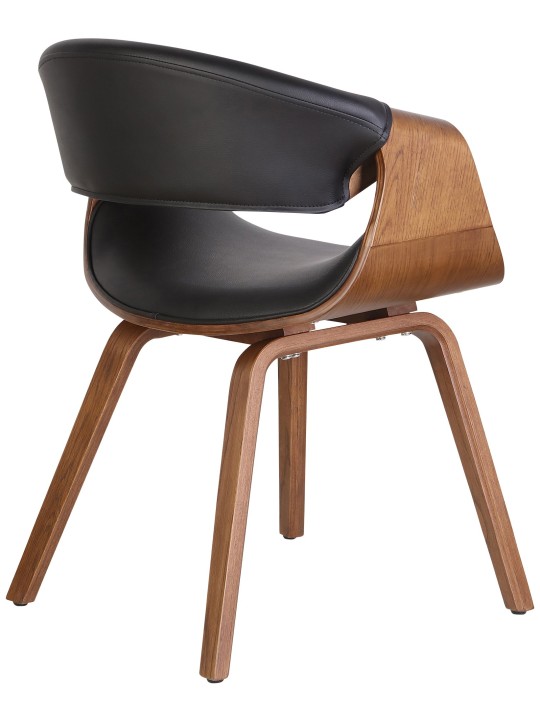 Set van 2 eetkamerstoelen Foley kunstleer, eiken/zwart