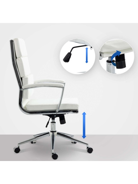 Bureaustoel Cleveland kunstleer, wit Bureaustoel Cleveland kunstleer, wit