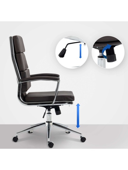 Bureaustoel Cleveland kunstleer, bruin Bureaustoel Cleveland kunstleer, bruin