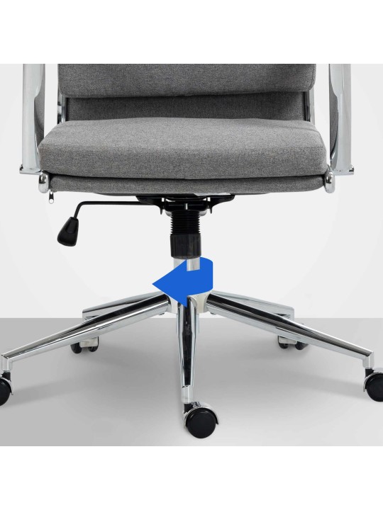 Bureaustoel Cleveland stof, grijs