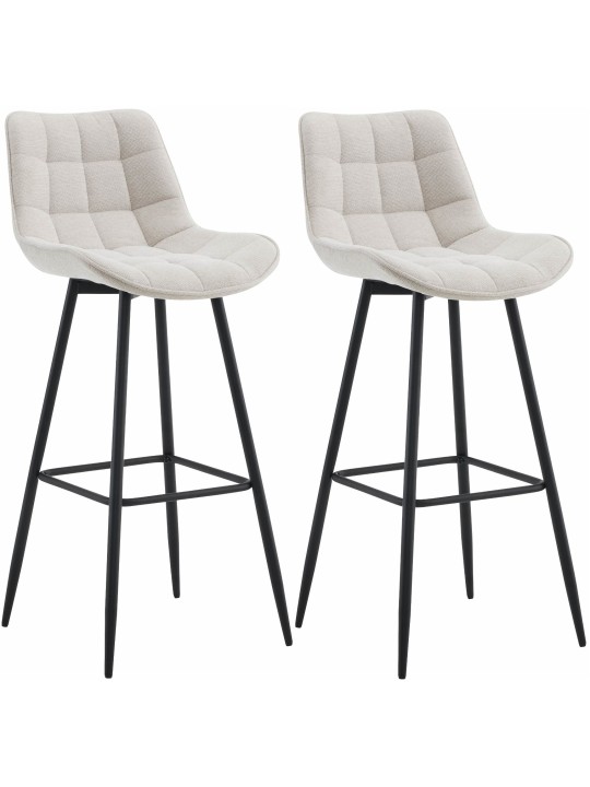 Set van 2 barkrukken Dartford stof, crème Set van 2 barkrukken Dartford stof, crème