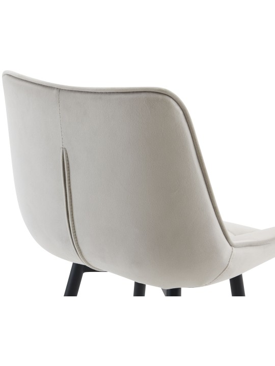 Set van 2 barkrukken Dartford fluweel, grijs