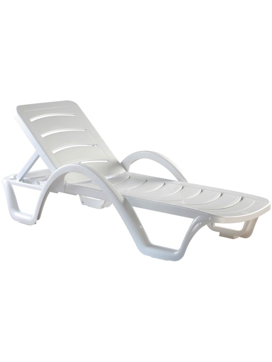 Set van 10 ligstoelen Havana, wit Set van 10 ligstoelen Havana, wit