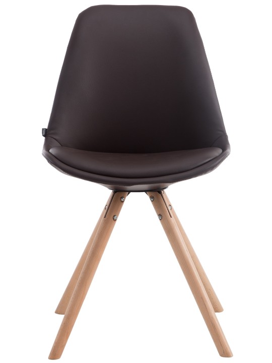 Bezoekersstoel Laval Natura rond, bruin