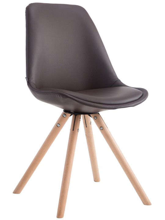 Bezoekersstoel Laval Natura rond, bruin