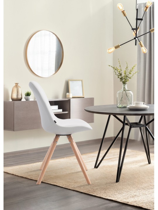 Bezoekersstoel Laval Natura rond, wit Bezoekersstoel Laval Natura rond, wit