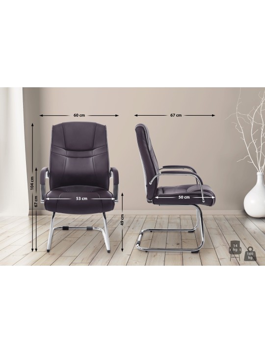 Bezoekersstoel Attila, bruin Bezoekersstoel Attila, bruin