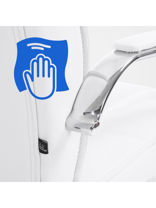 Bezoekersstoel Attila, wit