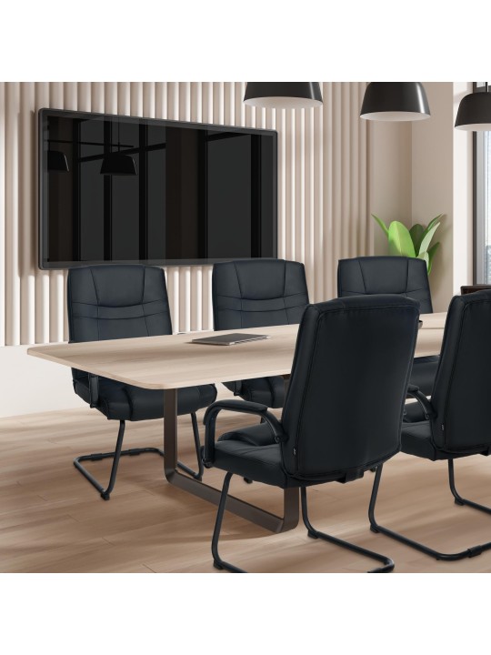 Bezoekersstoel Attila, zwart/zwart Bezoekersstoel Attila, zwart/zwart