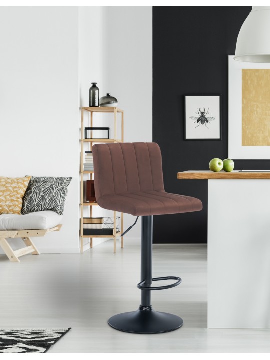 Barkruk Jamie fluweel, bruin Barkruk Jamie fluweel, bruin