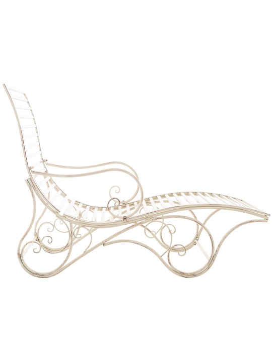 Tuinligstoel Amiens, antiek crème