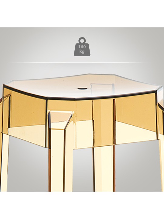 Barkruk Fox, transparant, barnsteen