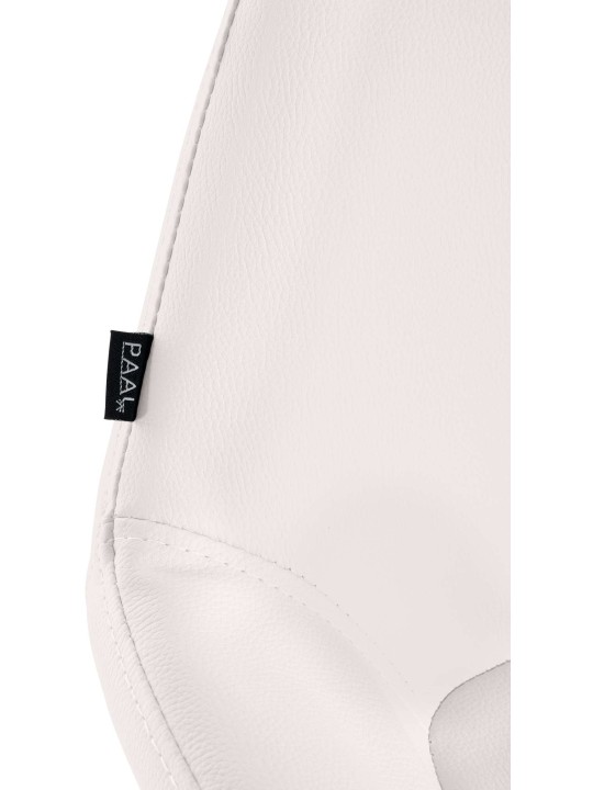 Barkruk Braga Goud kunstleer, wit