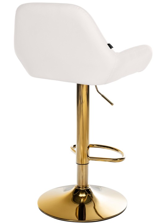 Set van 2 barkrukken Braga goud kunstleer, wit