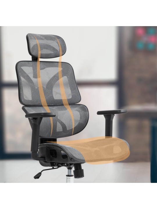 Bureaustoel Deshler, grijs