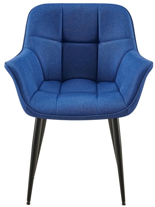 Eetkamerstoel Roseville stof, blauw