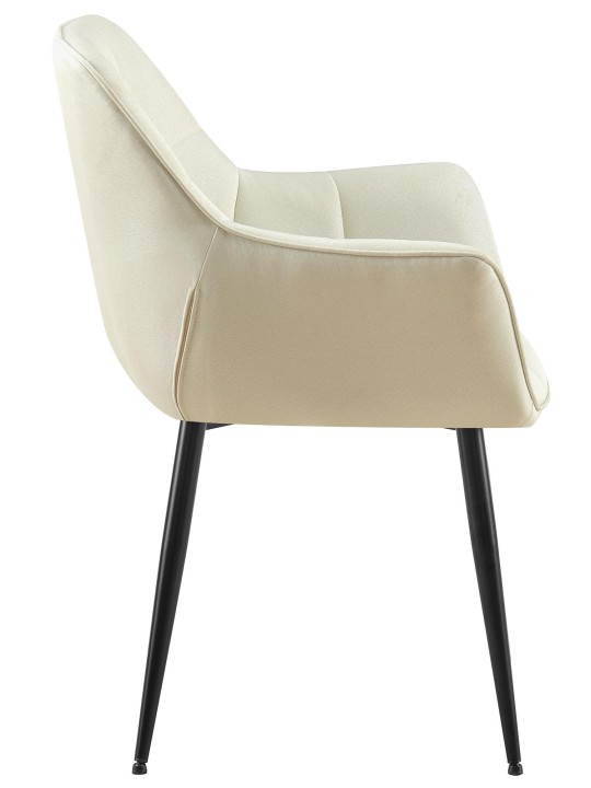 Eetkamerstoel Roseville stof, crème