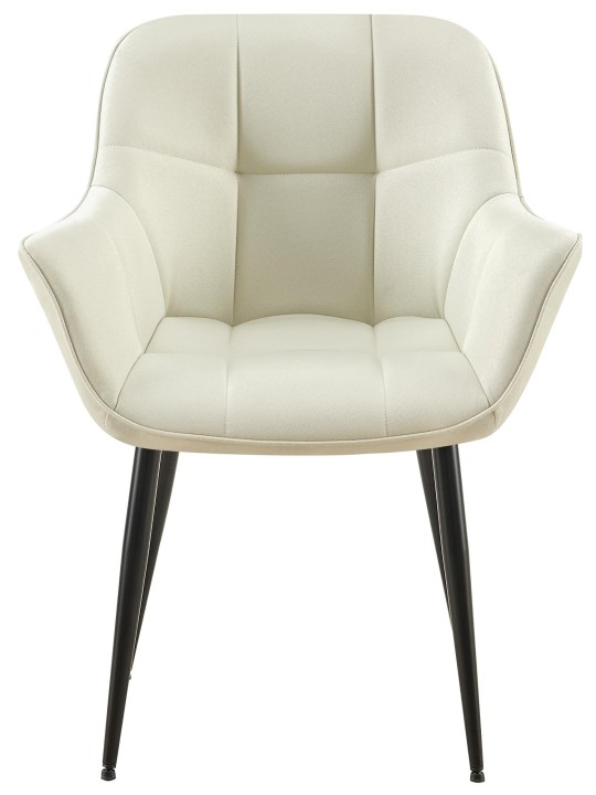 Eetkamerstoel Roseville stof, crème