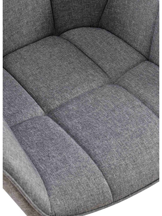 Eetkamerstoel Roseville stof, donkergrijs