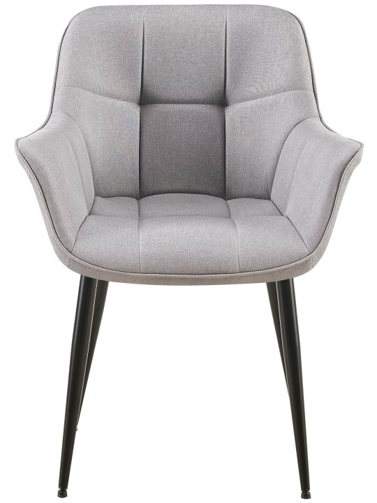 Eetkamerstoel Roseville stof, grijs