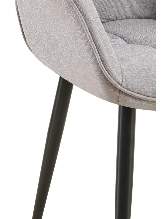 Eetkamerstoel Roseville stof, grijs