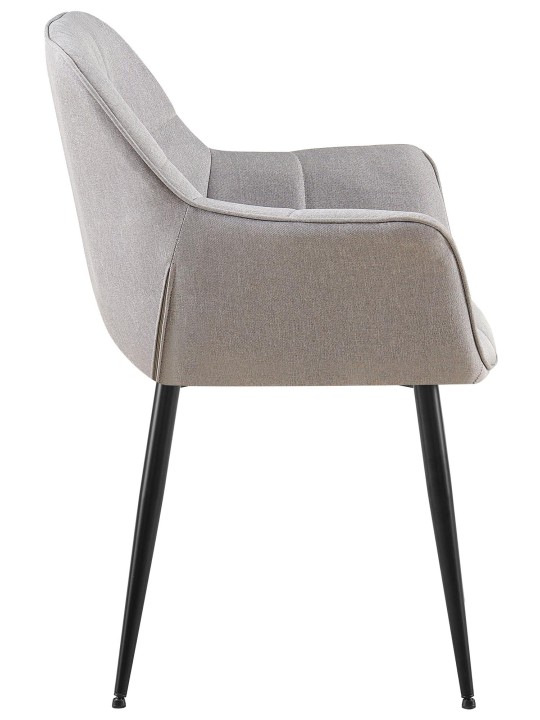 Eetkamerstoel Roseville stof, grijs