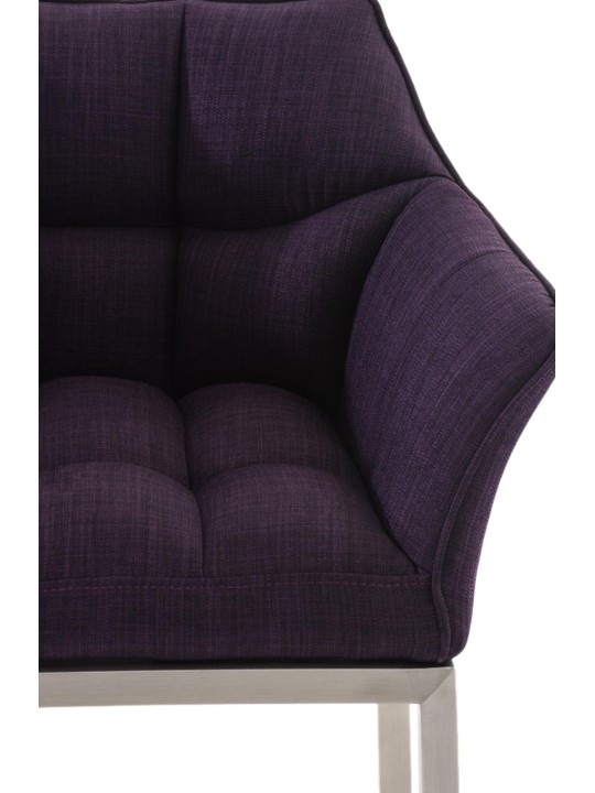 Barkruk Damaso E stof met 4-poots frame, lila Barkruk Damaso E stof met 4-poots frame, lila