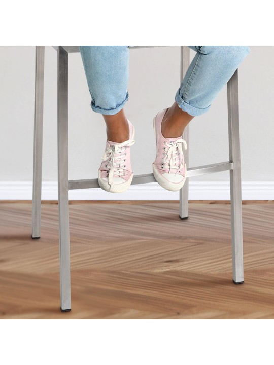 Barkruk Damaso E stof met 4-poots frame, lila Barkruk Damaso E stof met 4-poots frame, lila