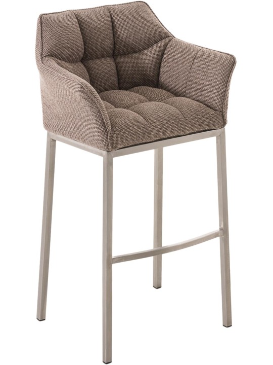 Barkruk Damaso E stof met 4-poots frame, terrabruin Barkruk Damaso E stof met 4-poots frame, terrabruin